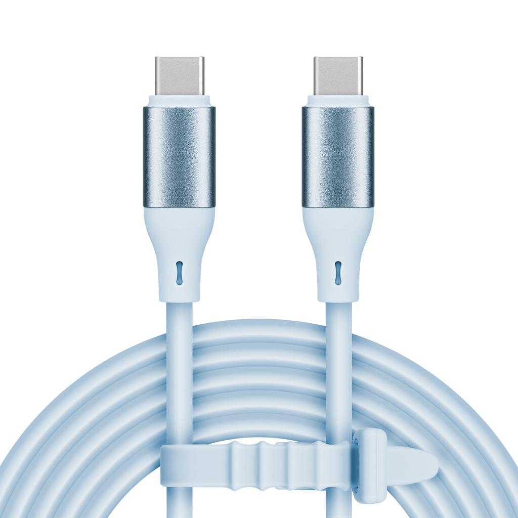USB C - USB C Cable 100 W 1 m Silicone Blue Kruger&Matz Basic
