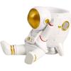 Resin Astronaut Sculpture Pen Holder Pencil Organizer Cosmetic Brush Holder Decorative Pen Box Makeup Brush Pot