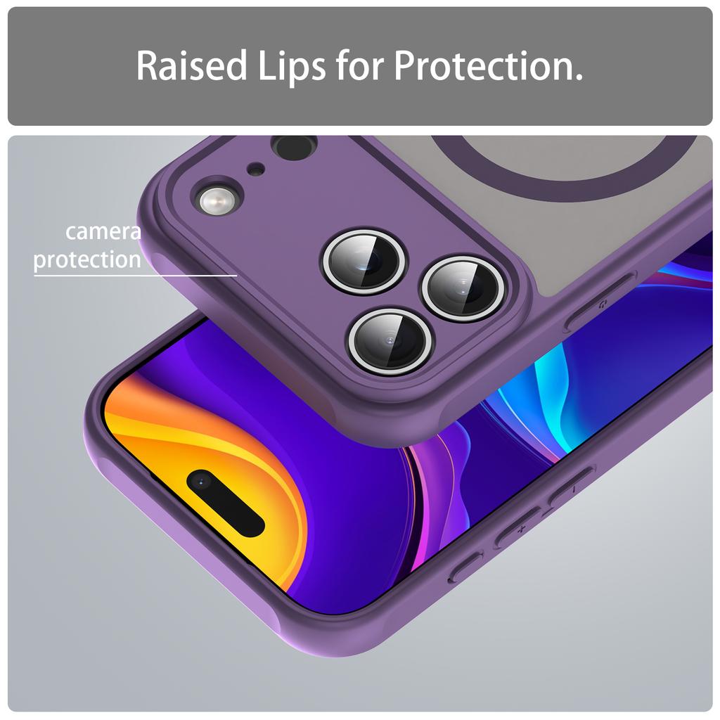 Чехол для телефона iPhone 17 Pro Max, Магнитный противоударный чехол, Гибридный бампер для iPhone 17 Pro Max