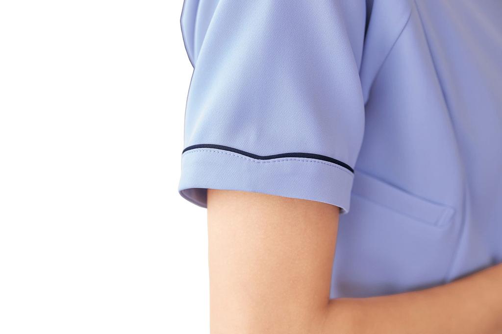 White Coat Scrub Medical Zip Scrub Easy To Move 4 7064SC M Green X Dark Navy Japan S To Japanese Size [Zip Scrub] Women's (Equivalent S)