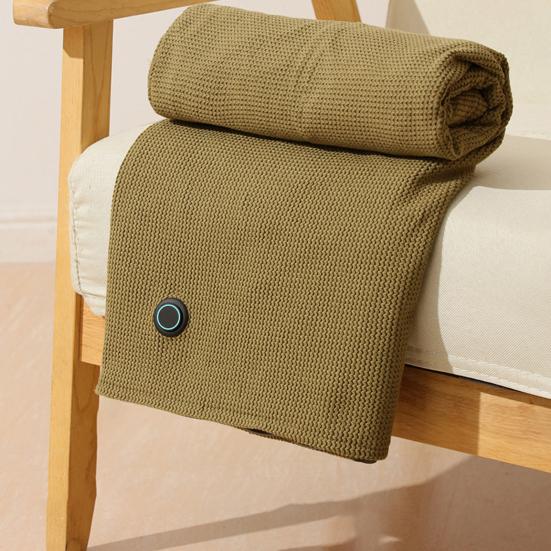 Heating Shawl USB Powered Heating Scarf with 3 Temperature Settings Zippered Winter Warm Wrap Portable Heated Blanket for Travel Flights Road Trips