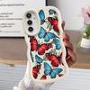 Красный Синий Чехол-Бабочка для Samsung Galaxy A14 A15 A12 A13 A21s A16 A52 A11 Мягкий Чехол для Телефона A33 A03 A04 A06 A53 A23 A05 A22