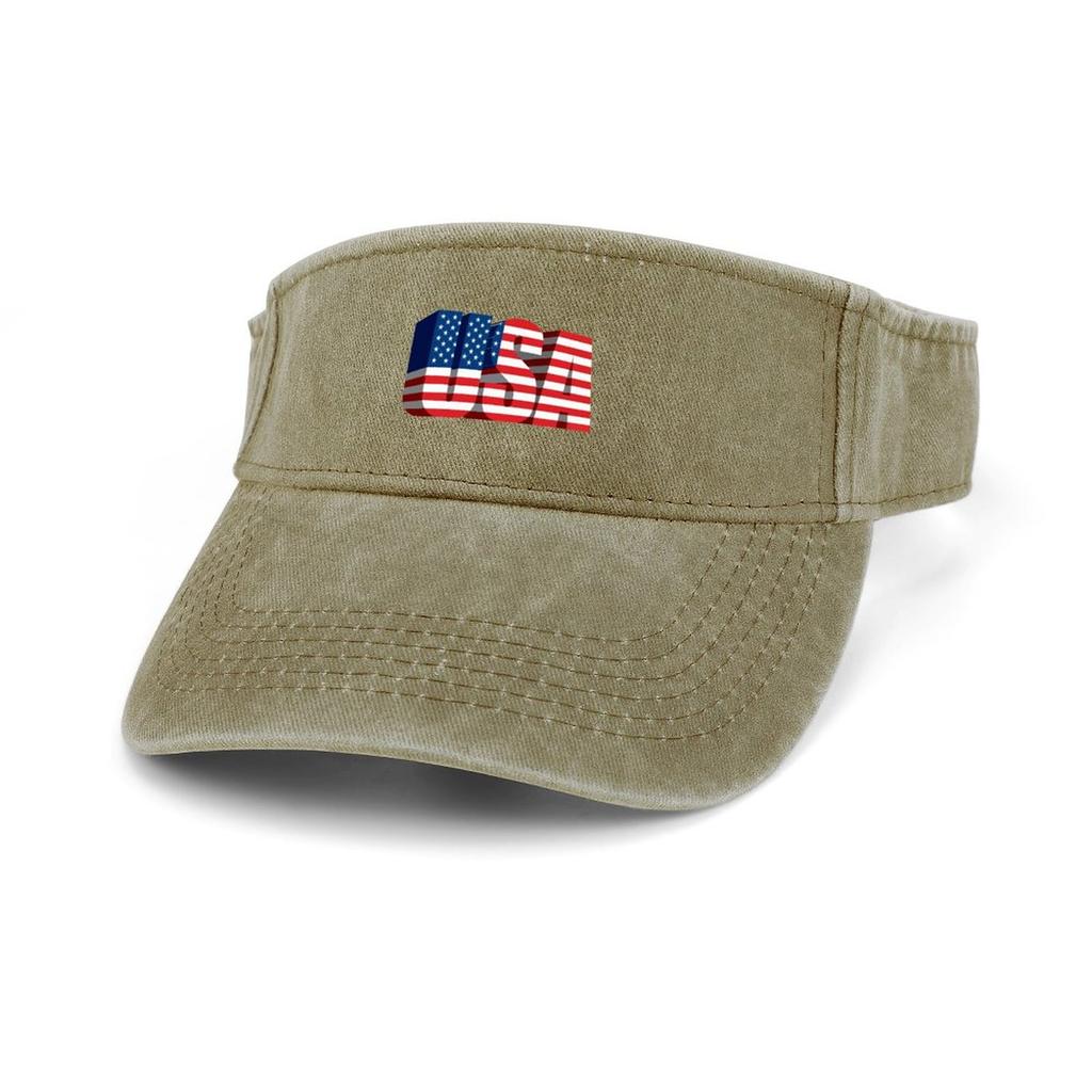 Флаг США Америка Красный Синий Белый Арт Солнцезащитный Козырек Дырявый Топ Ковбойские Шляпы унисекс Женские Спортивные Бейсбольные Теннисные Кепки с Открытым Верхом Пользовательская Шляпа