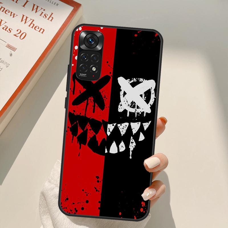 Чехол для игрового телефона со страшной улыбкой, скелетом дьявола для Redmi 10A 10C 9A 9C 9T K40 K50 для Redmi Note 11S 10S 9S 9 10 11 Pro