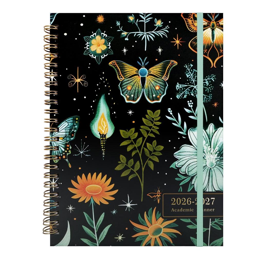 Планировщик расписания на 2026-2027 гг., английский, размер A5, 70 страниц / 140 страниц, ежедневник / календарь / блокнот