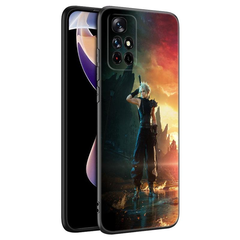 Game Final Fantasy Black Silicone Phone Case For Xiaomi Redmi Note 10 11 11S 12 13 4G 8 9 11T Pro 5G Plus 8T 9S 10S 12S