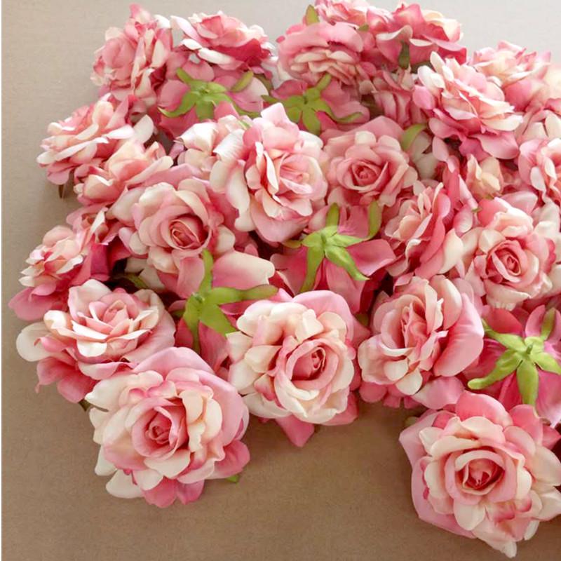 10 шт. искусственных цветов Real Touch, головка 10 см, венок своими руками, подарочная коробка, шелковые цветы для свадебных украшений, украшения стола для детского душа