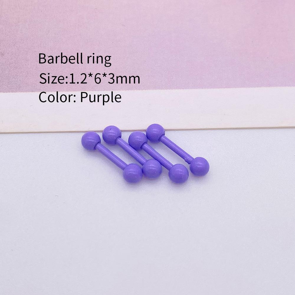 4Pcs Stainless Steel Barbell Earrings Body Piercing Jewelry