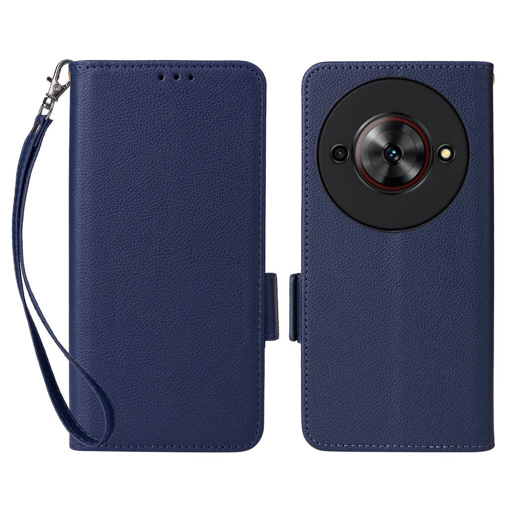 For ZTE Blade A75 5G/nubia Focus Case with Wrist Strap Litchi Texture PU Leather Wallet Phone Cover