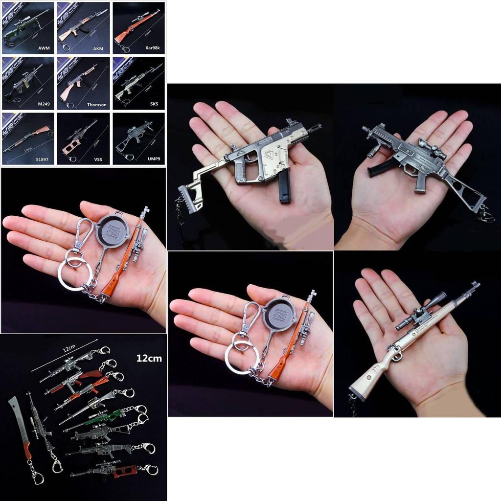 Pubg Sniper Gun Keychain Alloy Weapon Model For Gift And Collectors