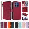 Для Motorola Edge 60 5G/Motorola Edge (2025) Кожаный чехол 5G с тиснением в виде бабочек и цветов, кошелек на молнии, подставка, ремешок на запястье
