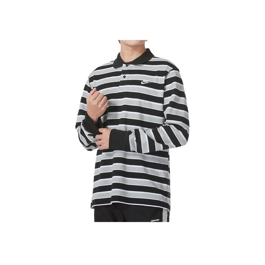 Nike Club Men's Striped Long-Sleeve Polo FZ0824-010