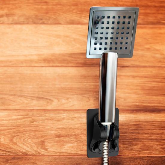 Самоклеящийся держатель насадки для душа, регулируемый настенный, водонепроницаемый, угловое крепление без сверления, универсальное для ванной комнаты