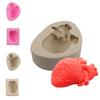 1PC Pastry Cake Dessert Resin Simulation Organ Mold Fondant Mould Halloween Heart Brain Silicone Mold