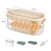 Press Type Ice Cube Maker with Storage Box Creative Ice Cube Molds Portable Container Large Capacity Ice Box for Party Bar Tool Kitchen Tool