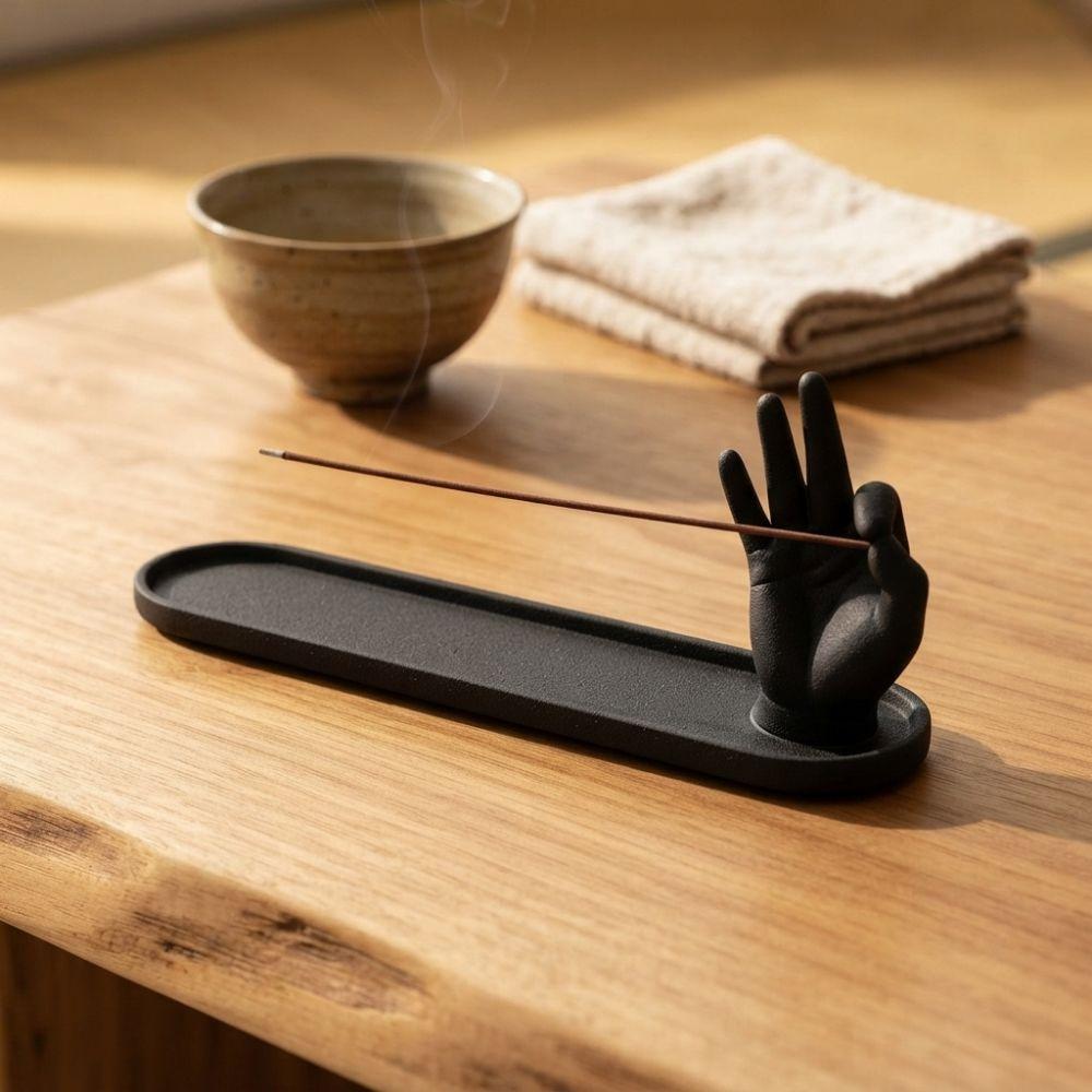 Decorative Hand Shape Incense Holder 3D Printed Hand Gesture Incense Burner Incense Tray Bedroom