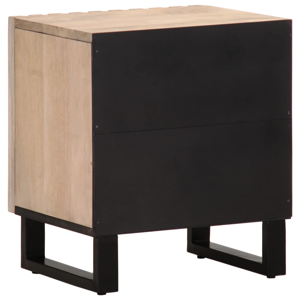 Nightstands 2 Pcs. 40x34x46 cm Bleached Solid Mango Wood