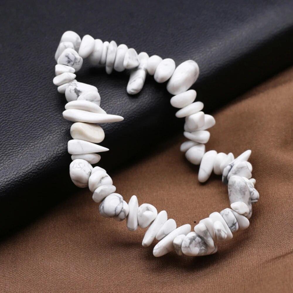 1pc 18cm Natural Stone Elastic Cord Bracelet Crystal Agate Amethyst Tiger Eye Quartz Crushed Stone Men Women Jewelry Accessories