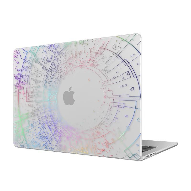 Жесткий чехол для ноутбука MacBook Air 13,6 15,3 Pro 14 16 дюймов - Защитная крышка с голографическим дизайном и лазерным эффектом