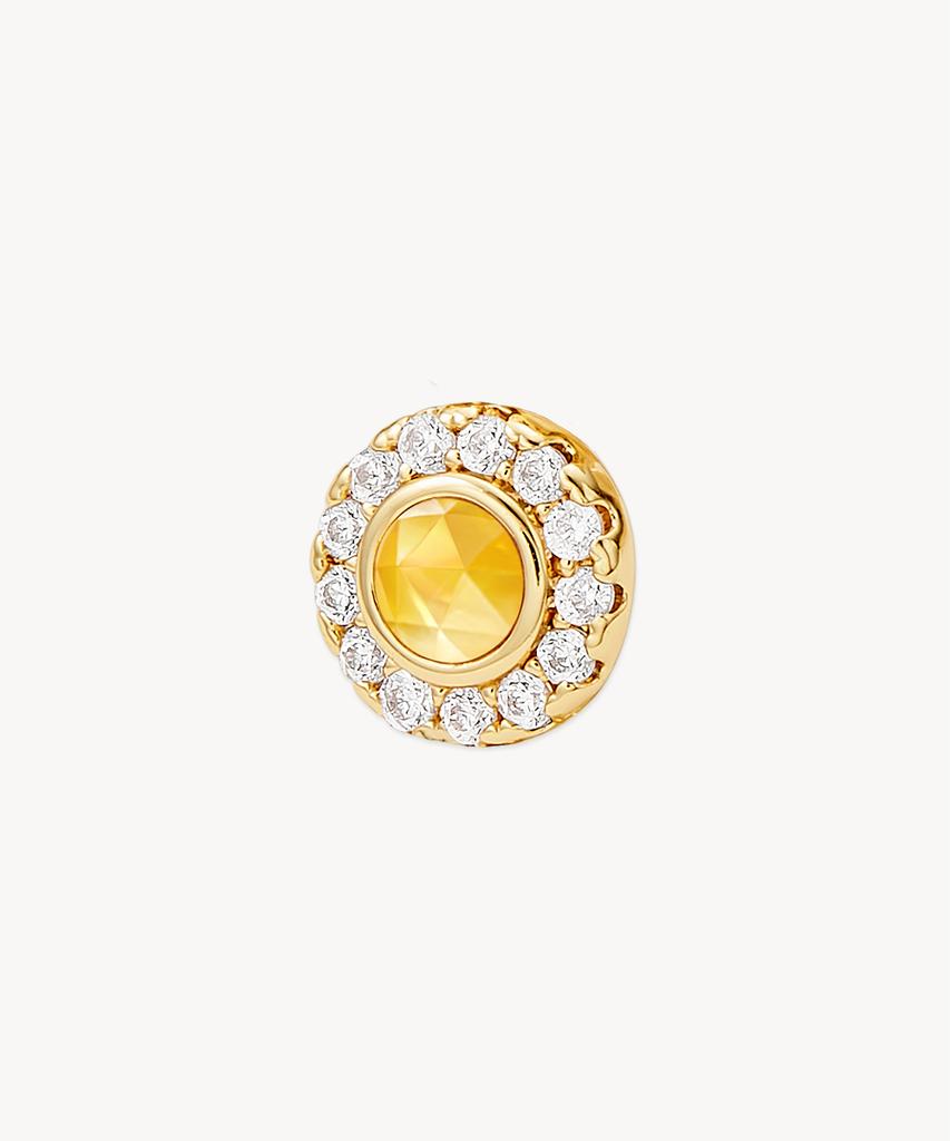 Lola Rose Daisy Citrine Women'S Flower Layered Ring