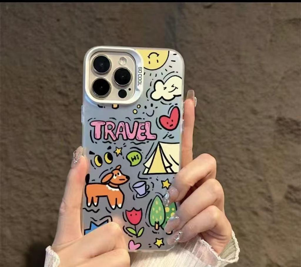 Новый щенок с граффити подходит для чехла для мобильного телефона iphone17 Apple 15promax/16 противоударного 13pro12/11x.