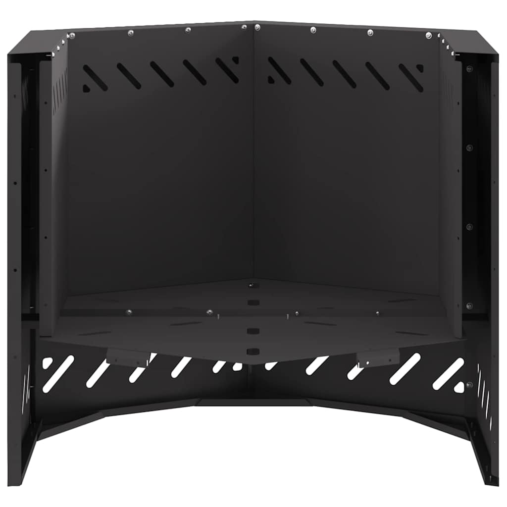 Smoke Free Fire Pit Black 58 x 58 x 51 cm Steel