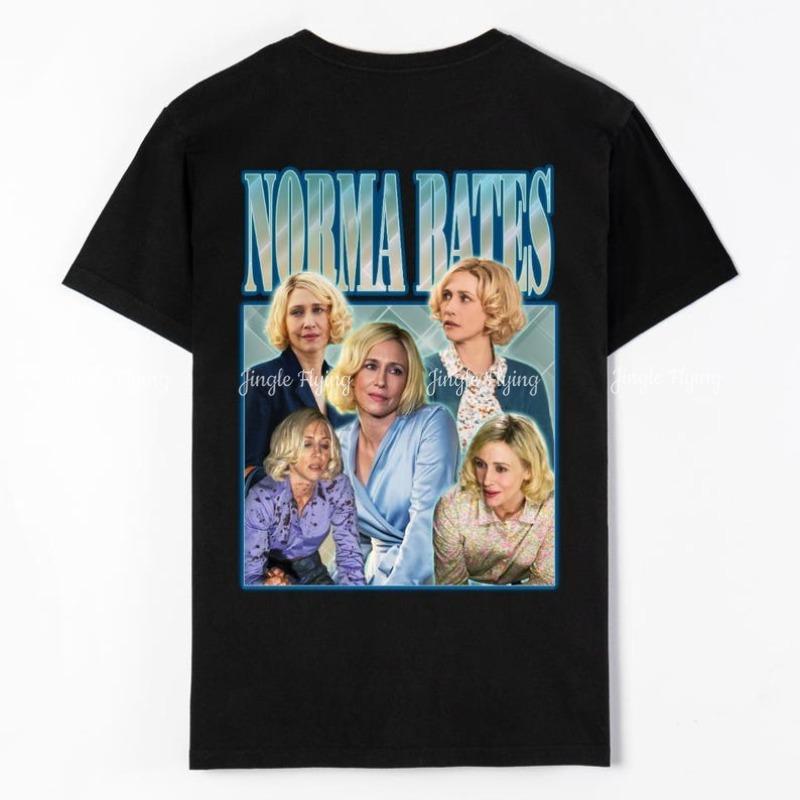 Norma Vera Farmiga Inspo Tee Short Sleeve Shirt Cotton Bates Motel Horror T-Shirt