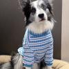 Large dog Medium and large dog Anti-hair loss side herding clothes Summer stripes Thin clothes Labrador Samoyed clothes