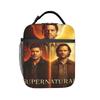 Сумка-ланчбокс для сериала «Сверхъестественное» Повседневный ланч-бокс Школьный Портативный На молнии Термосумки для обеда для взрослых Оксфорд Графический Сумка-холодильник