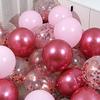 1 шт. Набор 12 дюймов розовый латекс для дня рождения прозрачные шары конфетти прозрачные шары конфетти шары