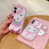 Чехол-кроссбоди с кошкой для серии iPhone 17: Зеркало для макияжа с подставкой