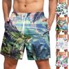 Men's Fashion Hawaiian Print Elastic-Waisted Casual Yoga Pants Beach Shorts