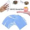 100Pcs Seal Packing Bag Clear Membrane Items Storage Transparent PVC Heat Shrink Film Wrap Storage Bag for Home