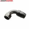 Aluminium AN Fittings Adapter Oil Fuel Reble Fitting Hose End 0/45/90/180 Degree AN20  Fuel/Swivel Hose