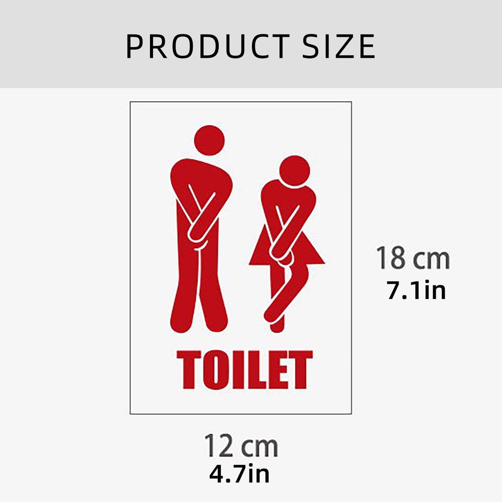 Долговечный самоклеящийся знак для туалета, мужской и женский туалет, наклейка для двери ванной комнаты, стильный и простой в установке
