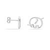 S925 Sterling Silver Open Elephant Stud Earrings for Teen Women