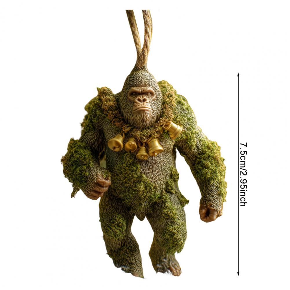 Sasquatch Christmas Ornament 2D Flat Acrylic Hanging Charm Xmas Tree Decoration Festive Gift for Surf Lovers