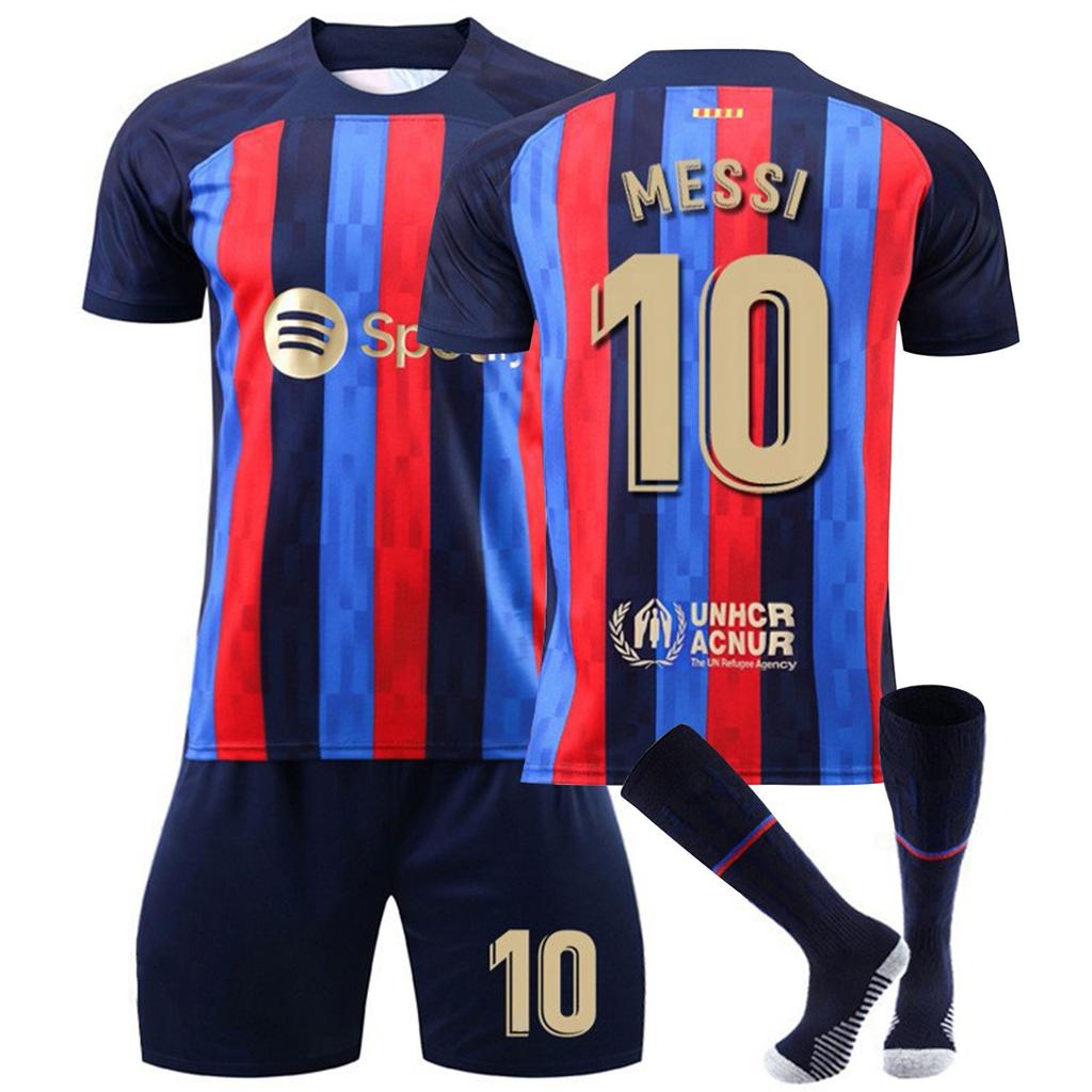 2324 Barcelona-Messi Football Jerseys Shorts Socks Set New Season Shorts Socks Adult Sizes Outfits