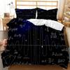 3D Mathematical Printed Bedding Set Black Down Duvet Cover AU180 * 210 Full Size Bed Cover Single/Double with Zipper Soft Quilt Cover