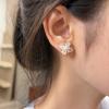 Серьги-гвоздики "Серебряная Игла Четырехлистник" - Элегантный и Уникальный Дизайн в Стиле Легкой Роскоши для Женщин.