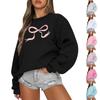 Women's Colorblock Sweatshirt Long Sleeve Round Neck Casual Comfortable Loose Lightweight Women's Sweatshirt