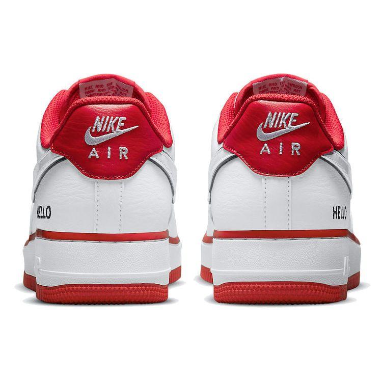 Кроссовки унисекс Urbanstar x Nike Air Force 1 07 LX HELLO Pack - Белый Университетский Красный Черный CZ0327-100