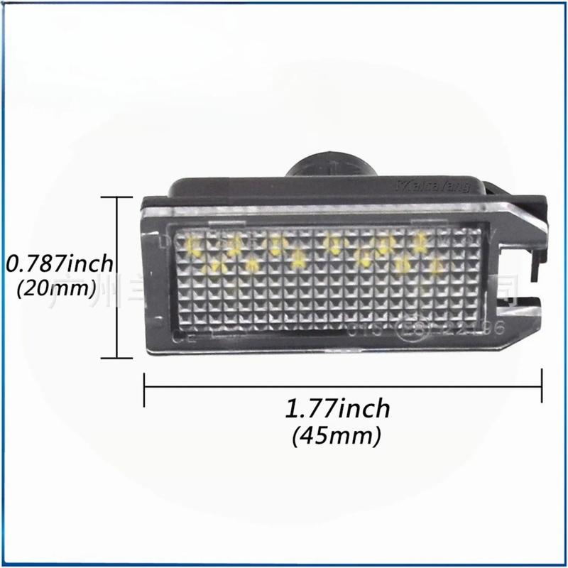 License Plate Lamp Compatible with Fiat 500 Dodge Viper Jeep Cherokee Fit LED White Light Car Accessories Lighting System