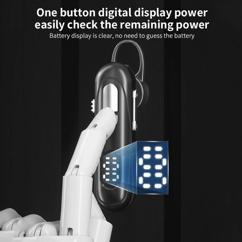 Беспроводная гарнитура Наушники с одним подвесным ухом L19 Светодиодный цифровой дисплей Bluetooth-наушники Стерео кнопка объемного звучания Наушники-вкладыши для телефонов