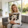 Screaming Goat Throw Pillow Cover 18x18 Inch Hilarious Animal Graphic Decorative Pillowcase for Couch Sofa Bedroom Living Room