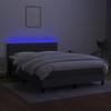 Maison Exclusive - Sommier à lattes de lit et matelas et LED Gris foncé 140x200 cm