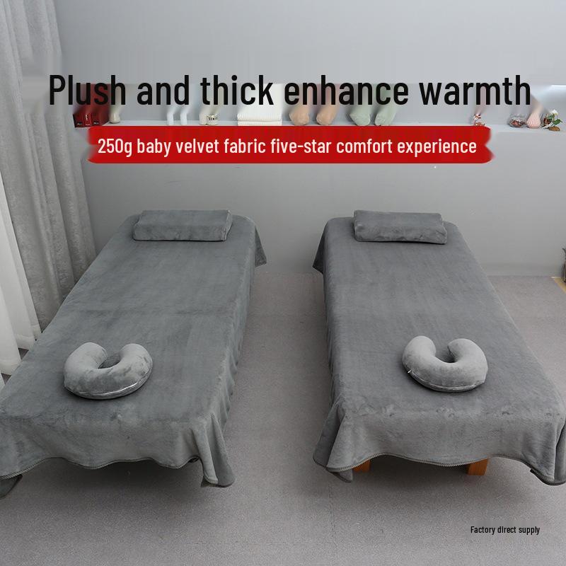 Thickened Fleece Massage Bed Cover: Warm, Soft, and Ideal for Beauty Salons