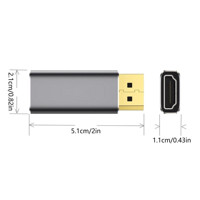 Адаптер для HDTV Поддерживает 8K60Hz 4K160Hz 1080P@320Hz DP Штекер на Гнездо Конвертеры HDTV Для ПК Ноутбука