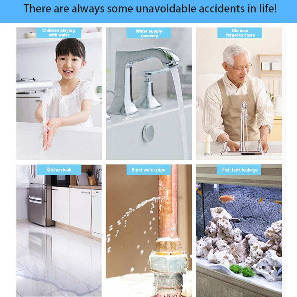 Умная сигнализация перелива воды Wi-Fi Детектор утечки воды/уровня воды Ванна Стиральная машина Сигнализация утечки Удаленный мониторинг приложений Работа с Alexa Google Home