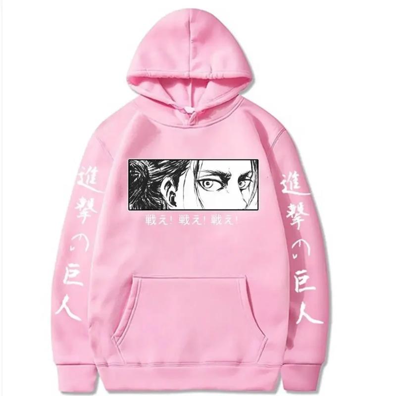 Autumn Men Streetwear Pullovers Attack On Titan Hoodies Sweatshirt Anime Eren Yeager Eyes Manga Sweatshirts Sport Hoodies